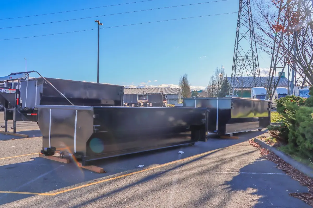 Roll-off dumpster ready for waste disposal at job site for 8 Yard Dumpster Rental in Kayenta